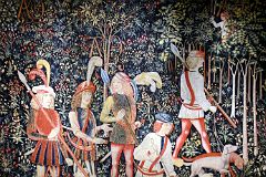 New York Cloisters 52 017 Unicorn Tapestries - The Hunters Enter the Woods - Netherlands 1495-1505.jpg